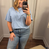 Loose Crew Tee Faded Denim