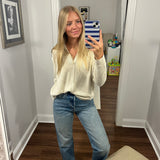 Beige Long Sleeve Top