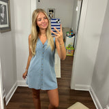 Solace Jersey Denim Mini Dress