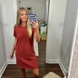 Burnt Orange Midi Dress