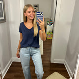 S/S Deep V-Tee