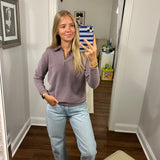Light Purple Cotton Quarterzip