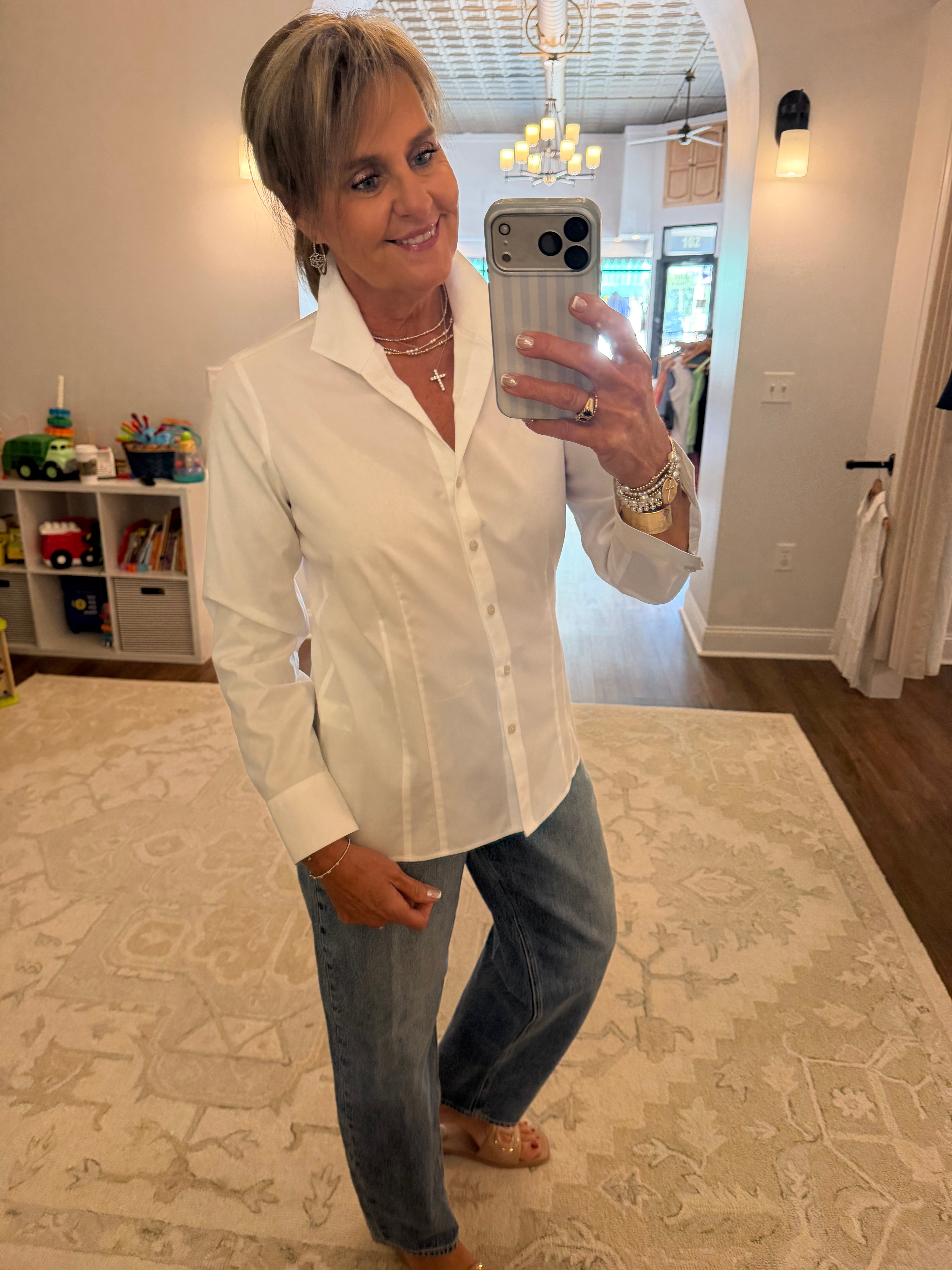 Kylie No Iron Stretch Long Sleeve Shirt