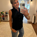 Dina Knit-Woven Sleeveless Shirt