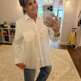 Boyfriend No Iron Pinpoint Long Sleeve Tunic