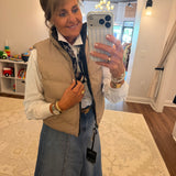 Ellen OS Leather Vest - Reversible
