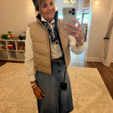 Ellen OS Leather Vest - Reversible
