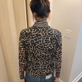 Layered Animal Print Mesh Top