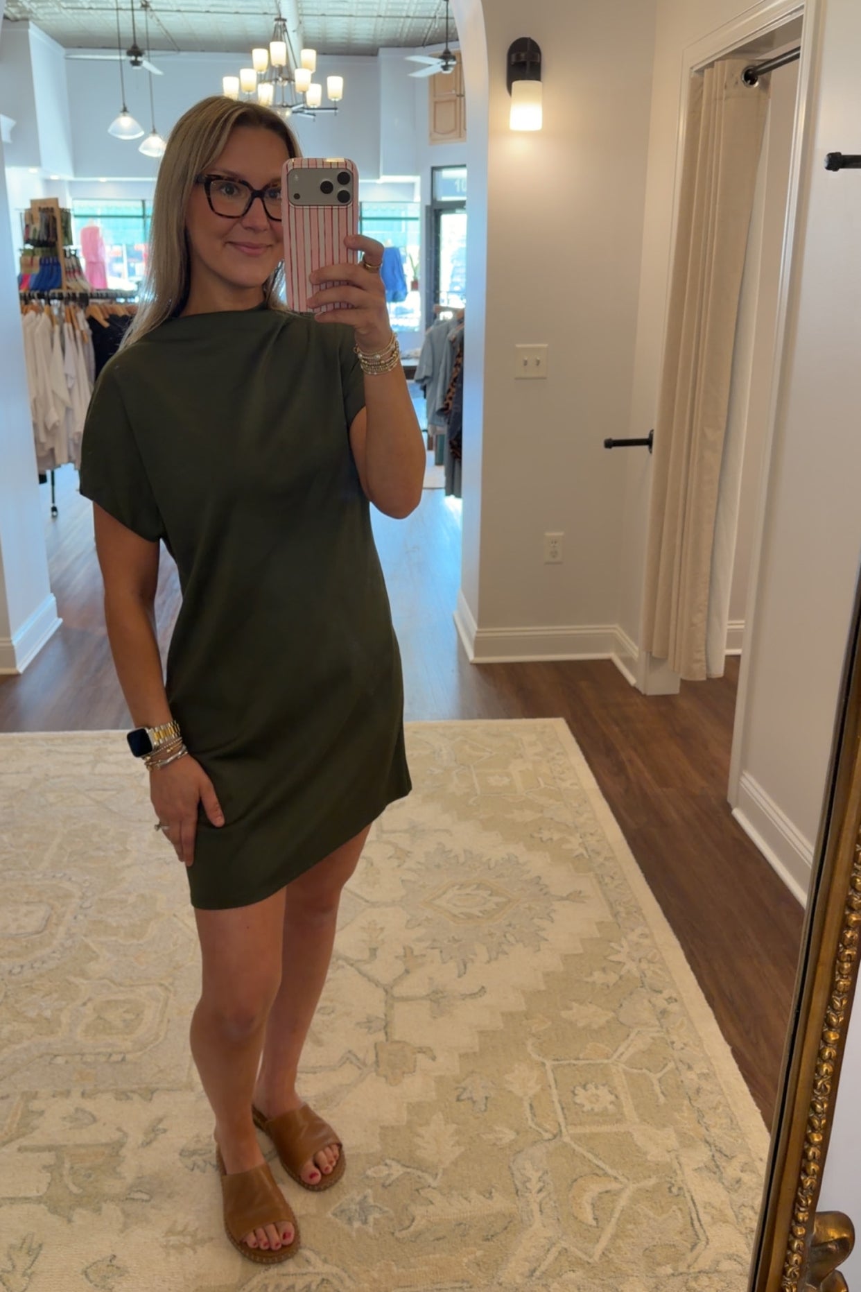Scuba Mock Neck Midi