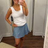 Sherri Skort in Navy Gingham