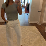SKFK White Barrel Pants