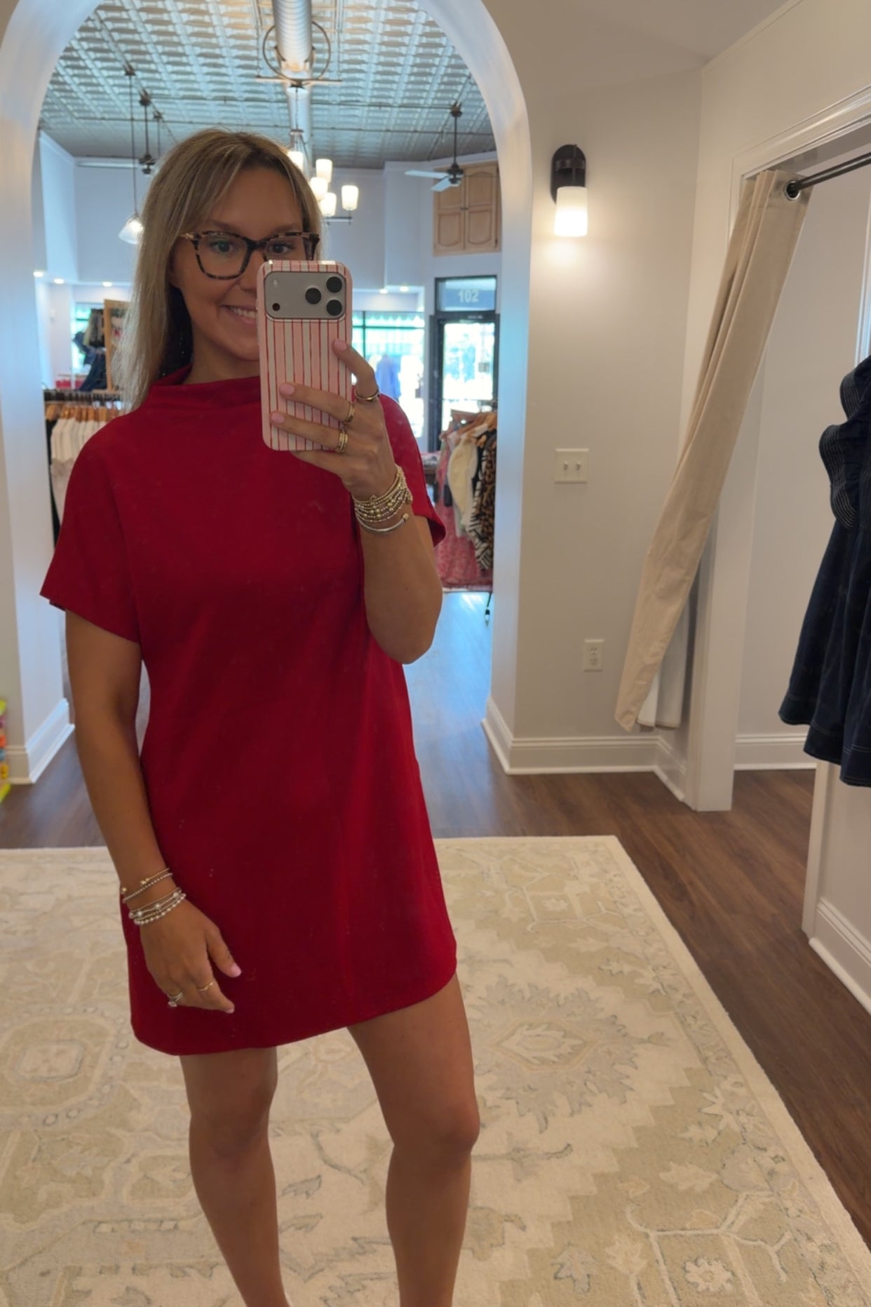 Scuba Mock Neck Midi