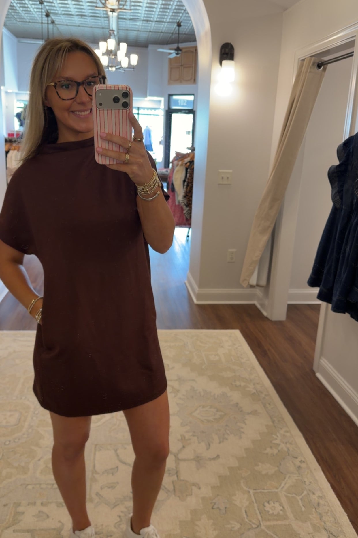 Scuba Mock Neck Midi