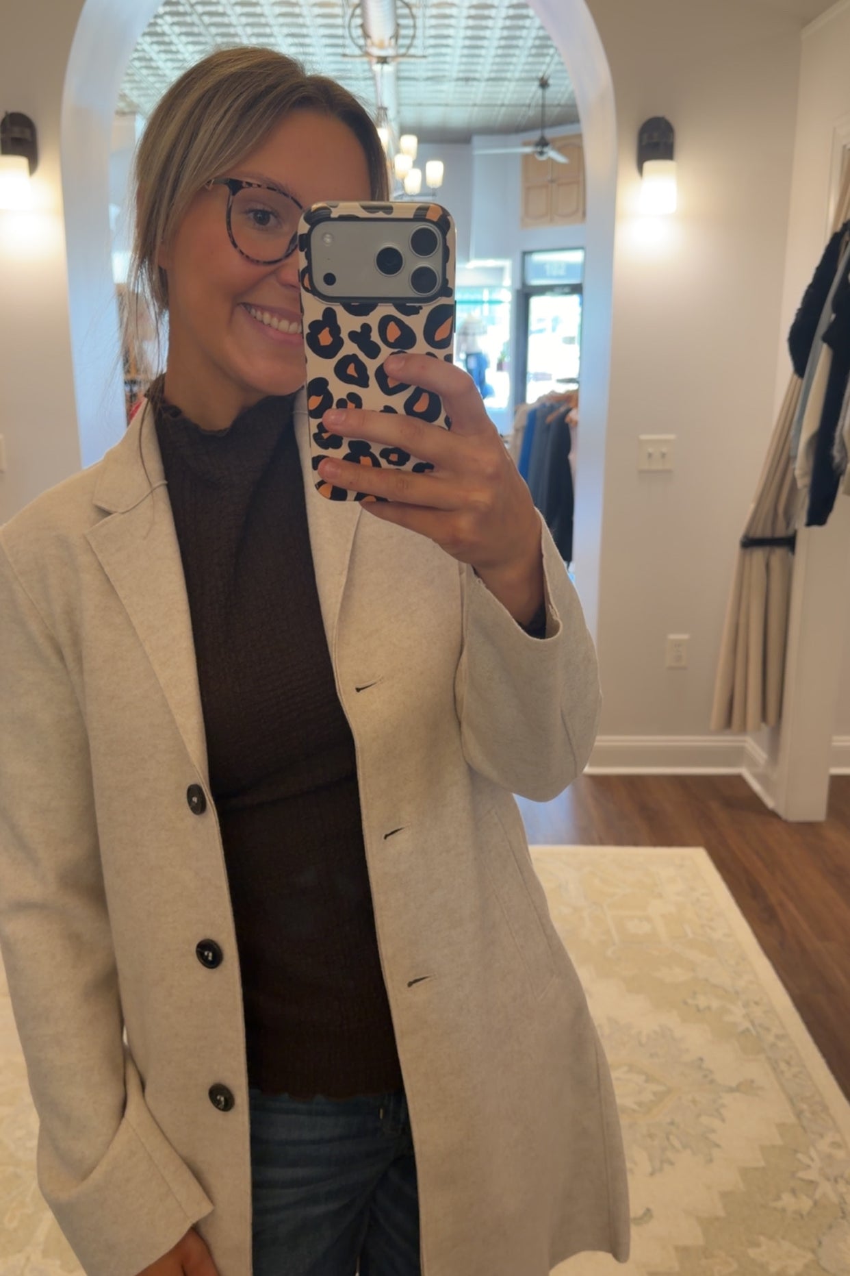 Bubble Knit Mock Neck Top