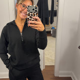 High Collar Zip Scuba Sweater