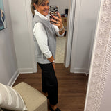 Heather Gray Rhinestone Side Sweater Vest