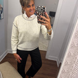Contrast Whipstitch Sweater