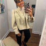 Taupe Pleather Jacket