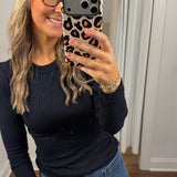 Ribbed Long Sleeve Top