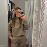 Wide Leg French Terry Pull-On Pants