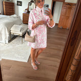 Ellison Dress: Pink Floral Tolle