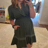 V-Neck Accent Dress