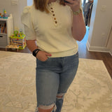 Ruffle Trim Sweater