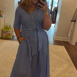 Shore Dress - Blue Stripe