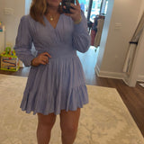 Periwinkle Smock Elastic Dress