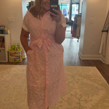 Pink Floral Maxi Dress
