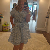Blue & White Floral Dress