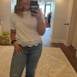 White Eyelet T-Shirt