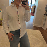 Charlie Tropical Watercolor Long Sleeve Shirt
